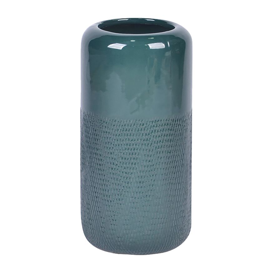 Sagebrook 10" Ceramic Grooved Vase