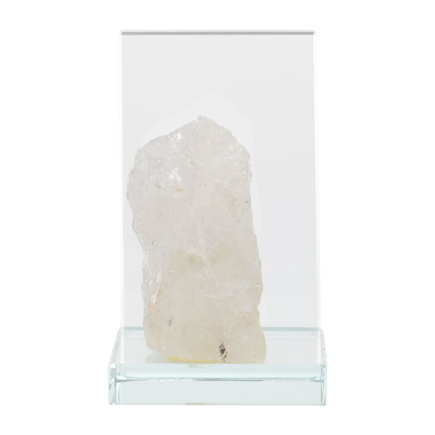 Sagebrook 5" Glass Bookends With White Stone (Set Of 2) - Clear