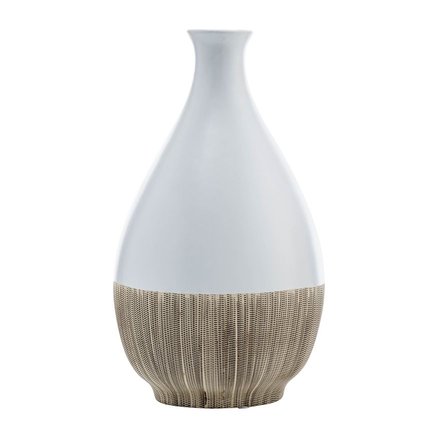 Sagebrook 7" Ceramic 2-tone Teardrop Vase