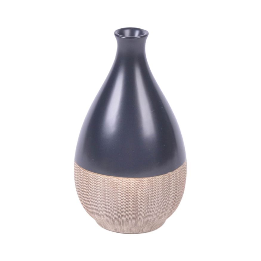 Sagebrook 7" Ceramic 2-tone Teardrop Vase