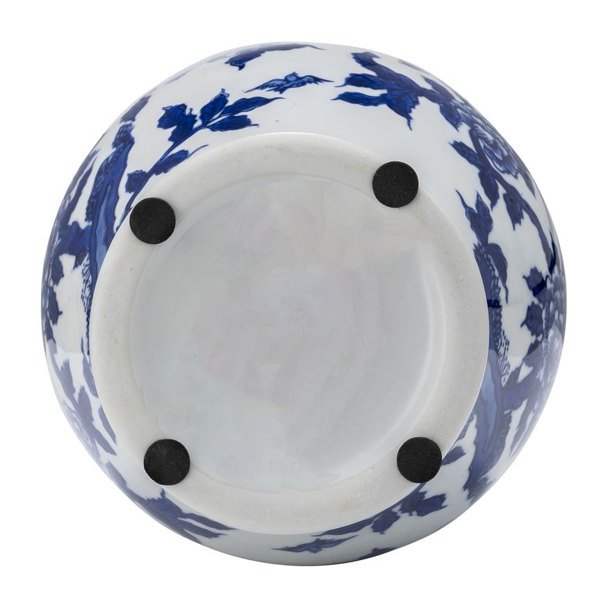 Sagebrook 10" Ceramic Temple Jar - Blue/White