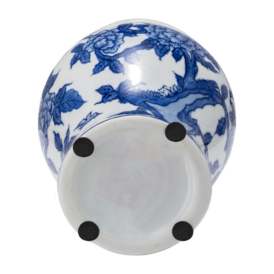 Sagebrook 8" Ceramic Temple Jar - Blue/White