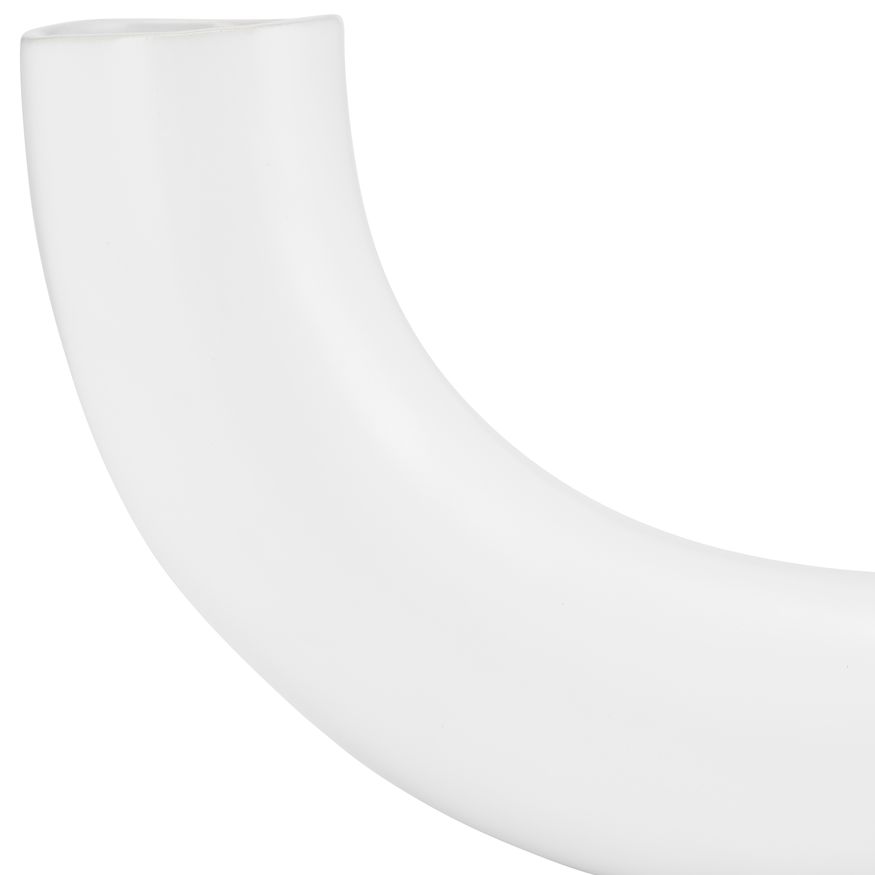 Sagebrook 12" Ceramic Half Circle Vase - White