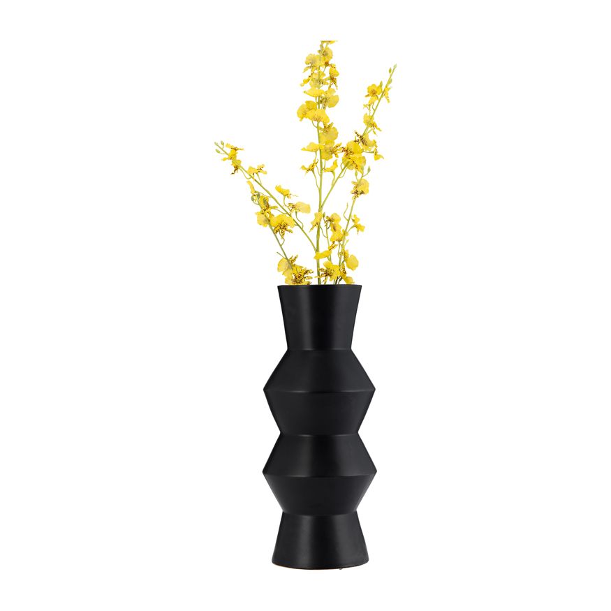 Sagebrook 17" Ceramic Totem Vase - Black