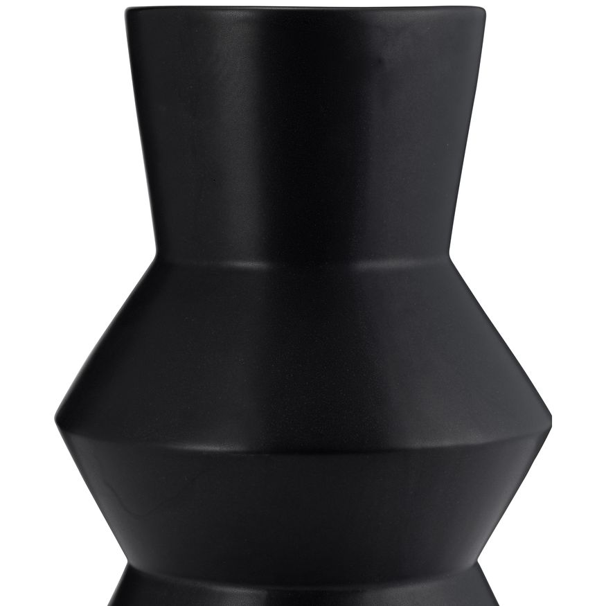 Sagebrook 12" Ceramic Totem Vase - Black