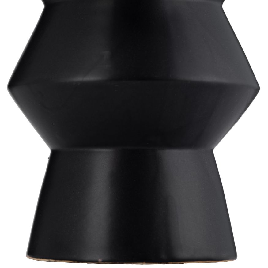 Sagebrook 12" Ceramic Totem Vase - Black