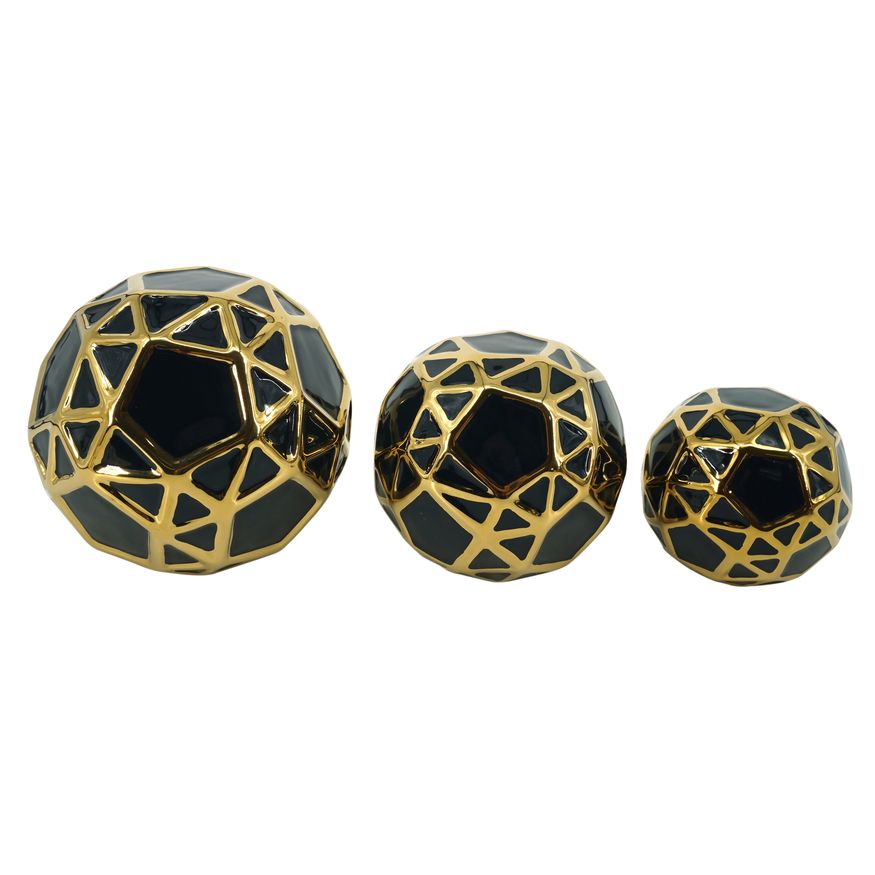 Sagebrook 4"/5"/6" Ceramic Orbs (Set Of 3)