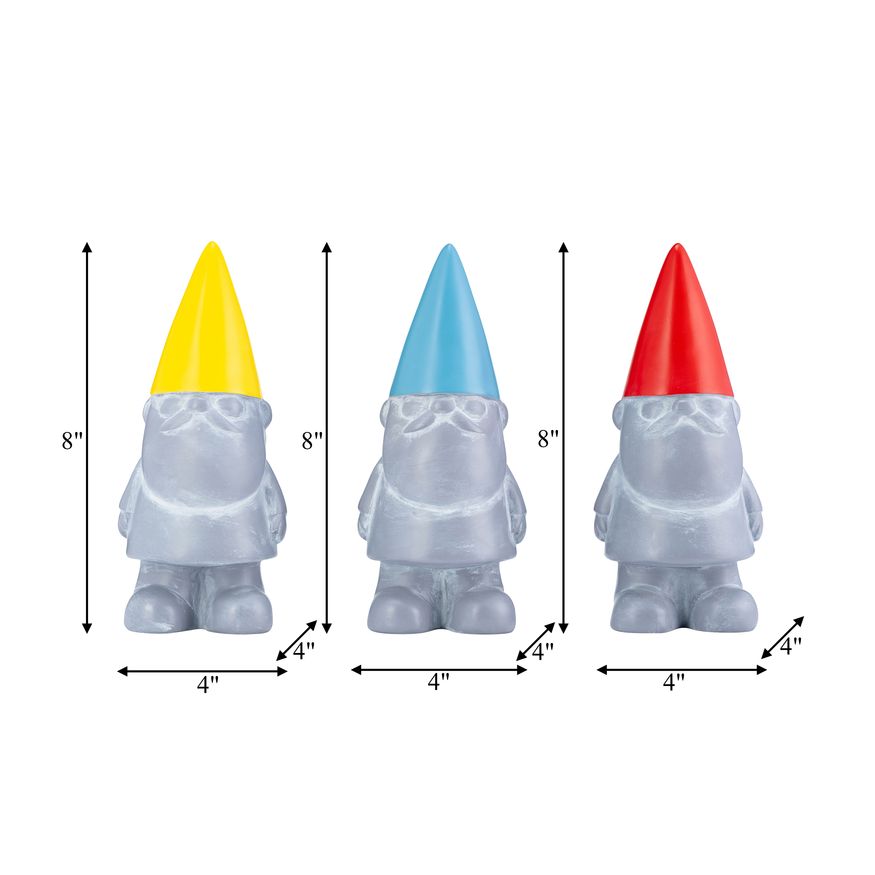 Sagebrook 8" Resin Gnomes (Set Of 3) - Multi