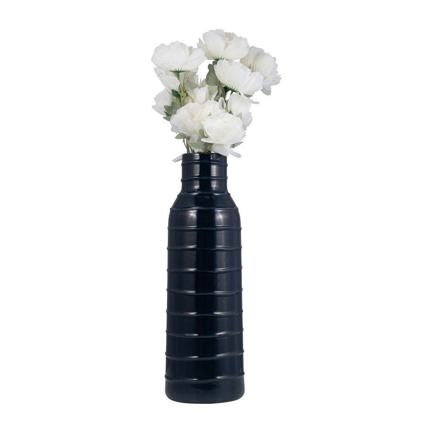 Sagebrook 20" Ceramic Tribal Vase - Navy Blue