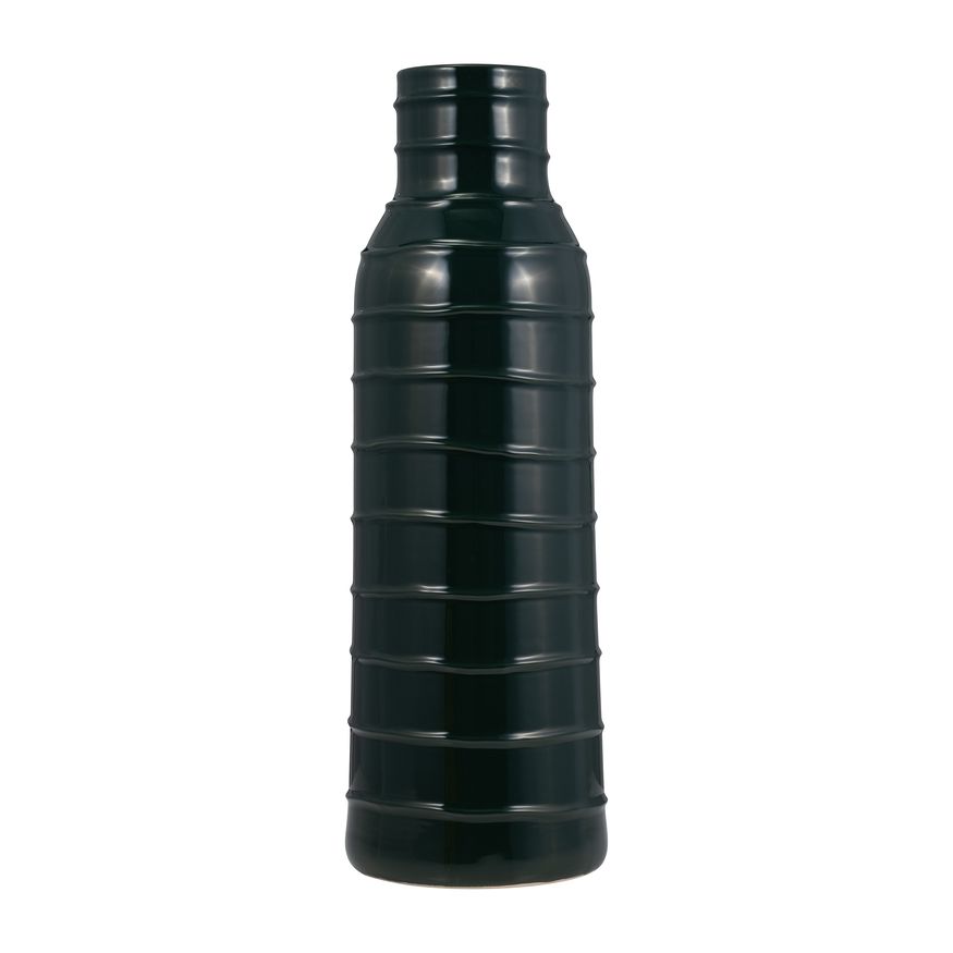 Sagebrook 20" Ceramic Tribal Vase - Forest Green