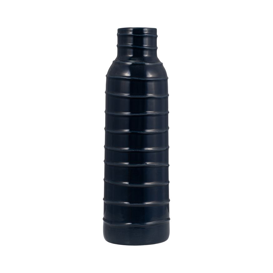 Sagebrook 17" Ceramic Tribal Vase - Navy Blue