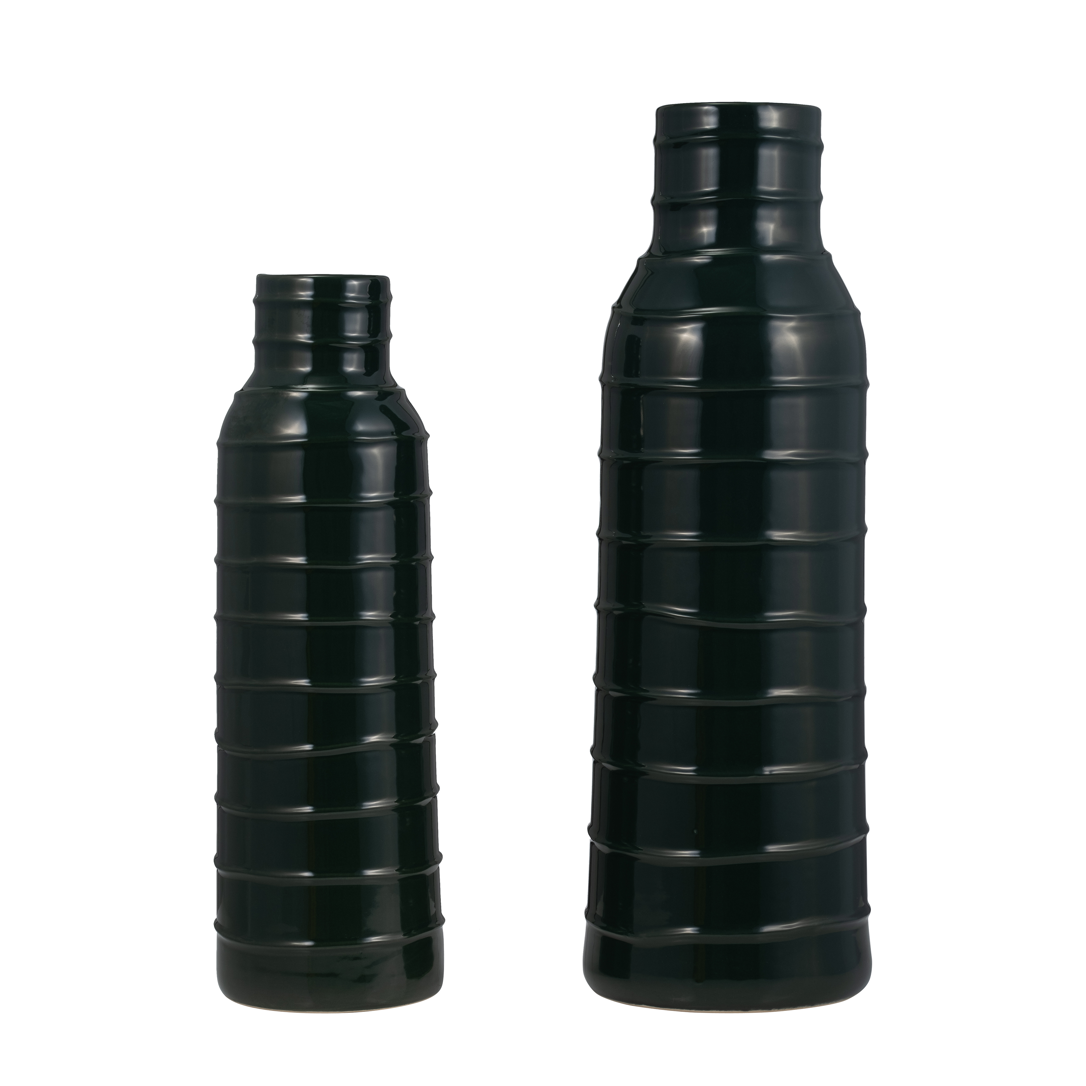 Sagebrook™ 17" Ceramic Tribal Vase - Forest Green