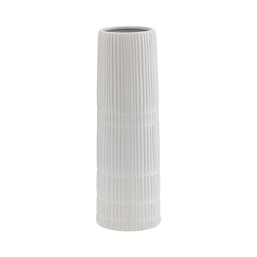 Sagebrook™ 15" Ceramic Lined Cylinder Vase - White