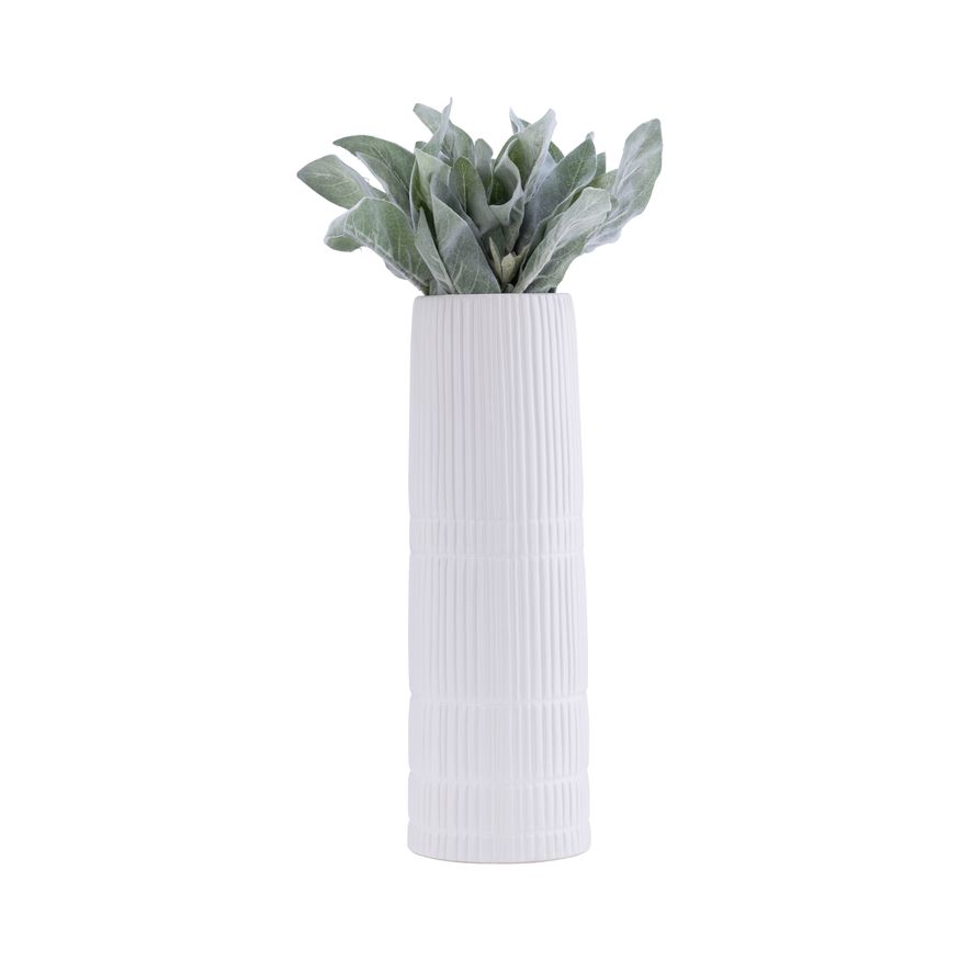 Sagebrook™ 15" Ceramic Lined Cylinder Vase - White