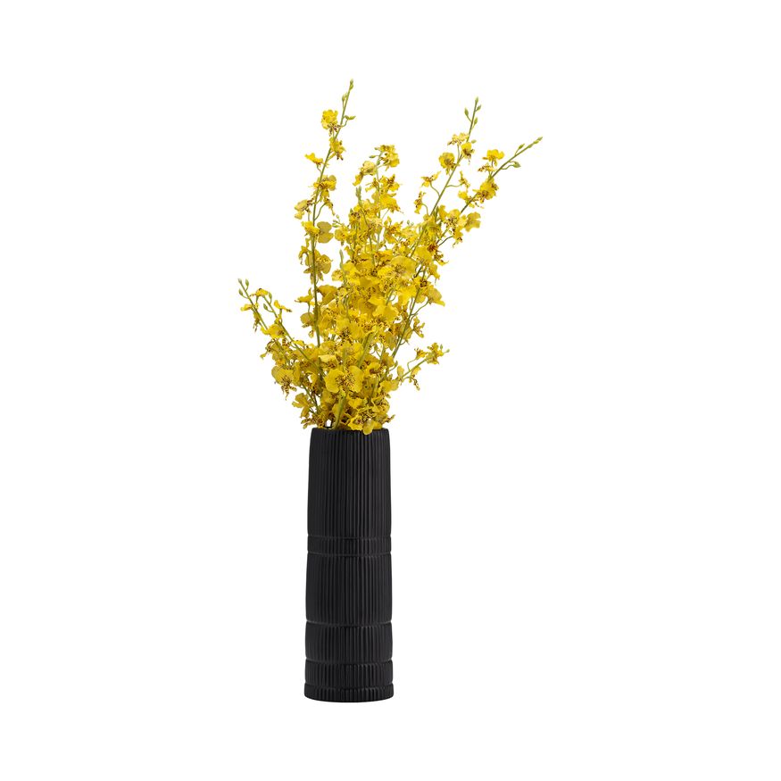 Sagebrook 15" Ceramic Lined Cylinder Vase - Matte Black