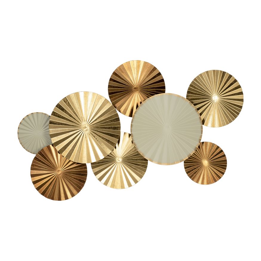 Sagebrook Metal Pleated Wall Discs