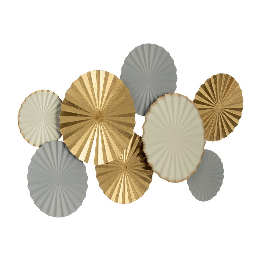 Sagebrook Metal Pleated Wall Discs