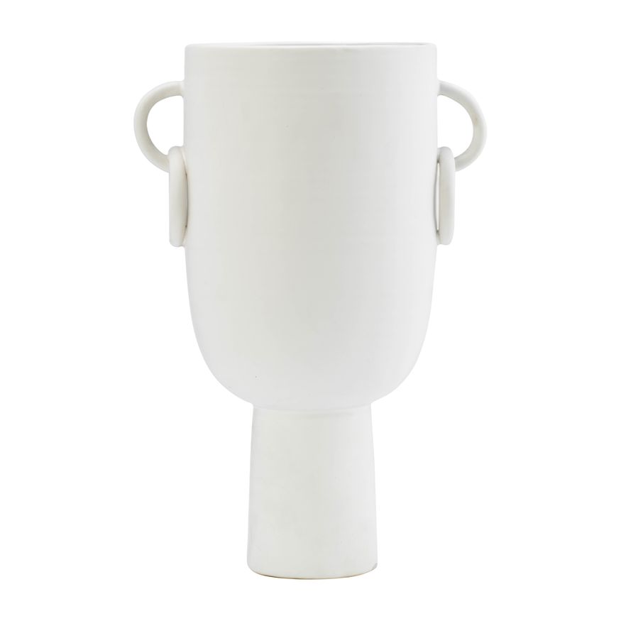 Sagebrook - 13" Ceramic Ridged Vase