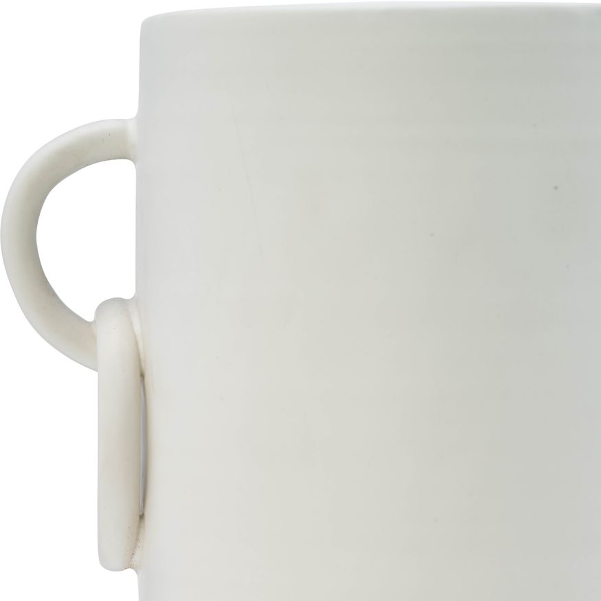 Sagebrook 13" Ceramic Vase With Handles - White