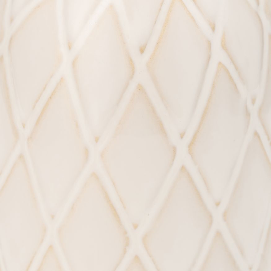 Sagebrook 9" Ceramic Plaid Textured Vase - Cameo Blue