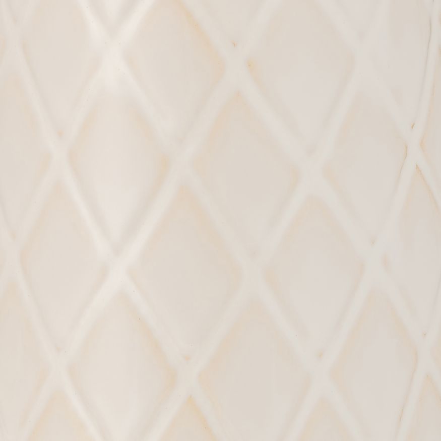 Sagebrook 12" Ceramic Plaid Textured Vase - Beige