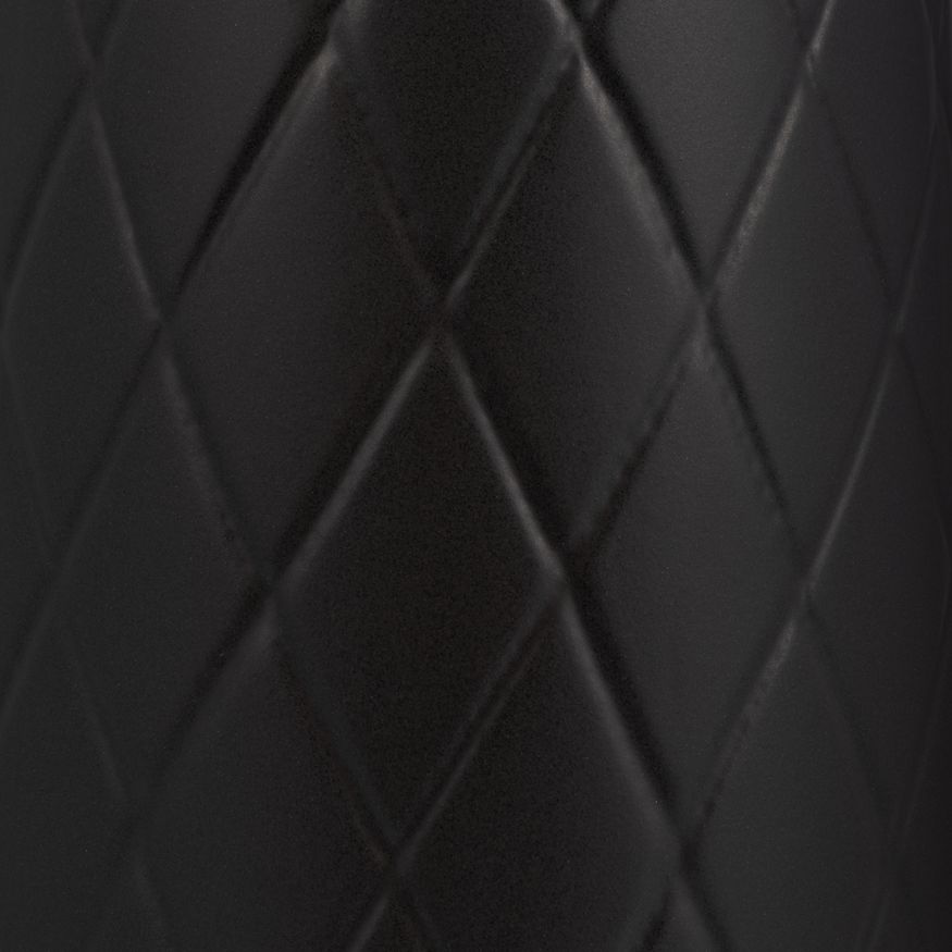 Sagebrook 16" Ceramic Plaid Textured Vase - Black