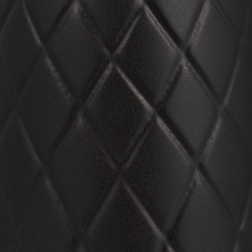 Sagebrook 12" Ceramic Plaid Textured Vase - Black