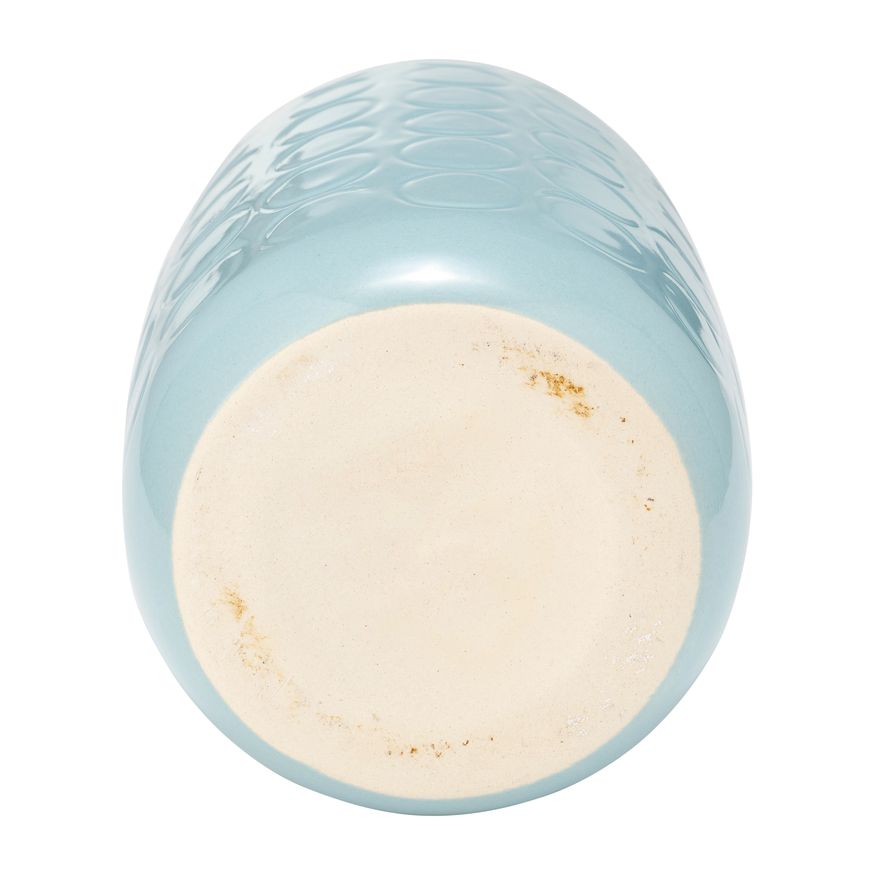 Sagebrook 9" Ceramic Circles Vase - Aqua Haze