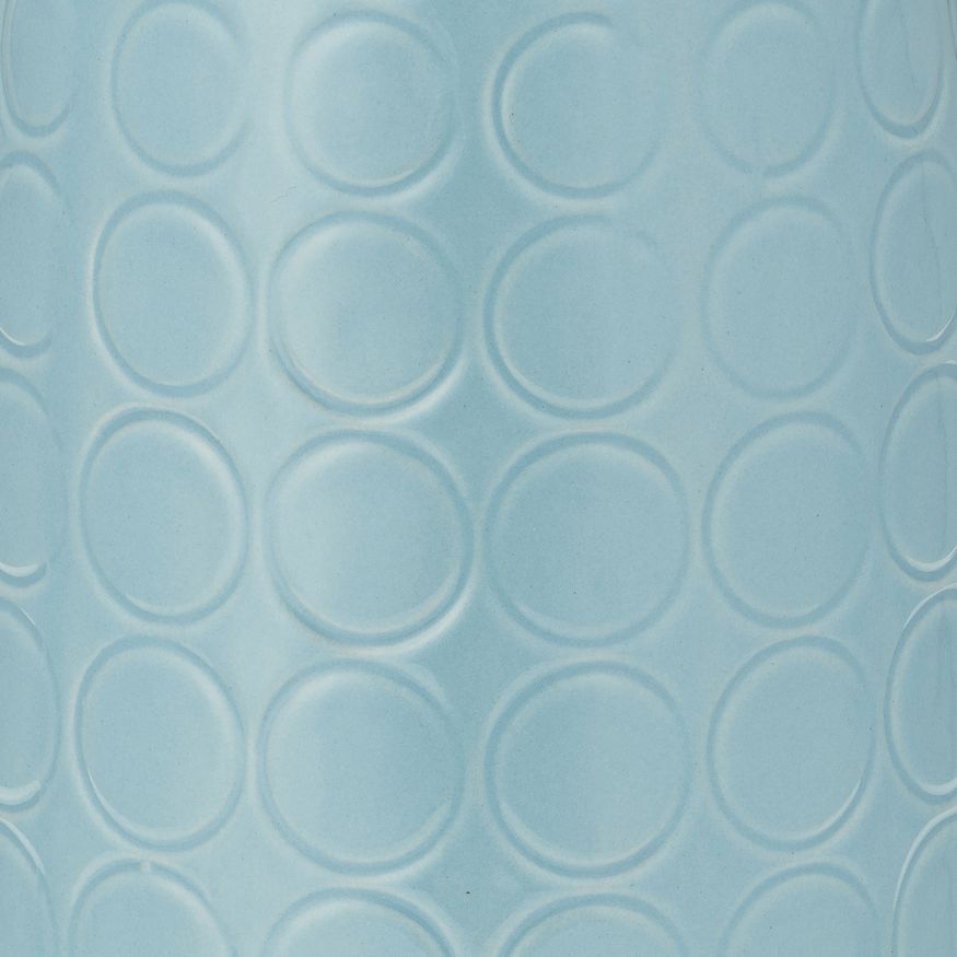 Sagebrook 12" Ceramic Circles Vase - Aqua Haze