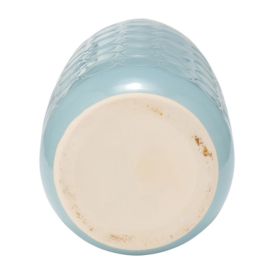 Sagebrook 12" Ceramic Circles Vase - Aqua Haze