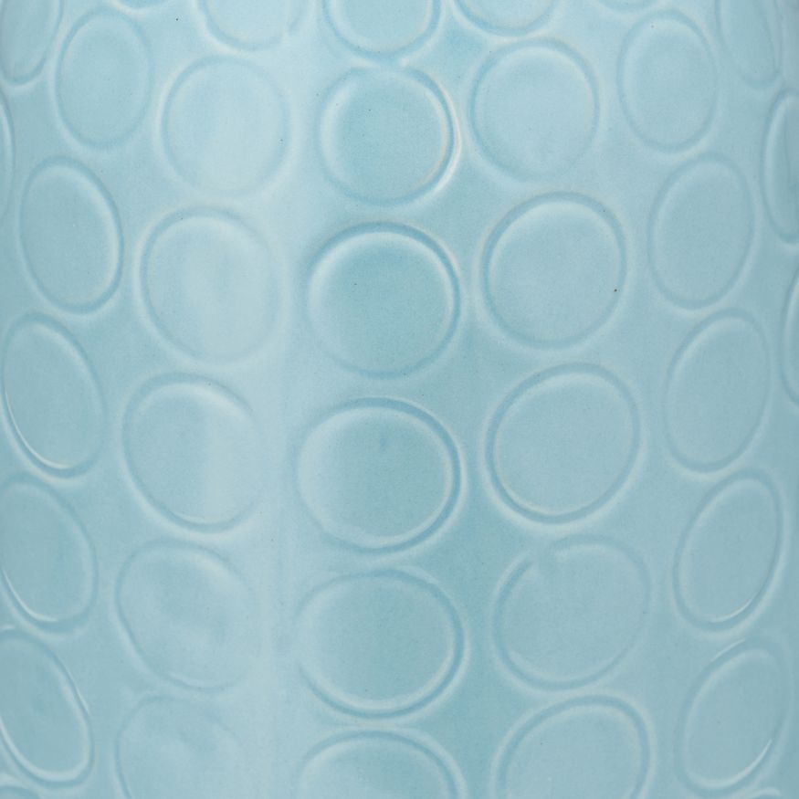 Sagebrook 16" Ceramic Circles Vase - Aqua Haze