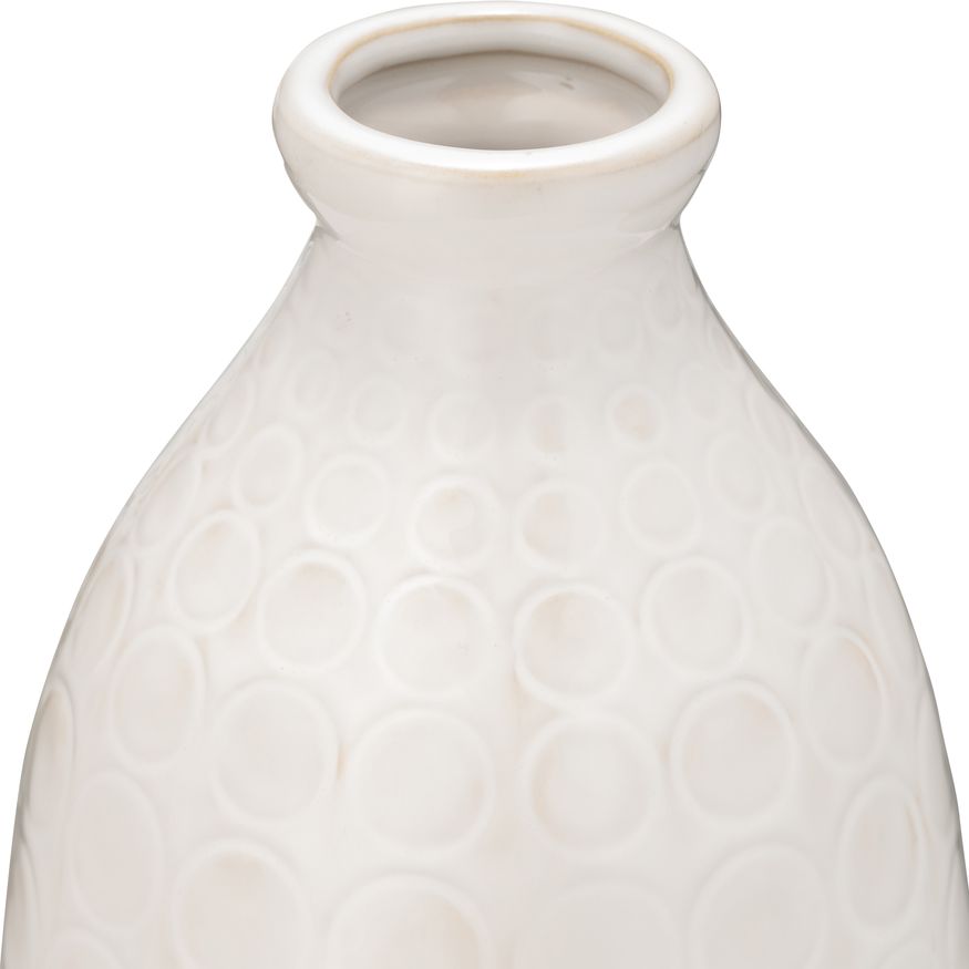 Sagebrook™ 16" Ceramic Circles Vase - Beige