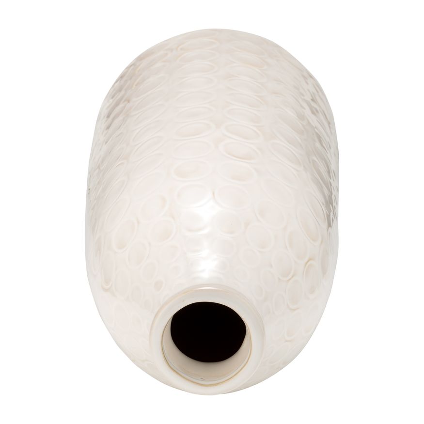 Sagebrook™ 16" Ceramic Circles Vase - Beige