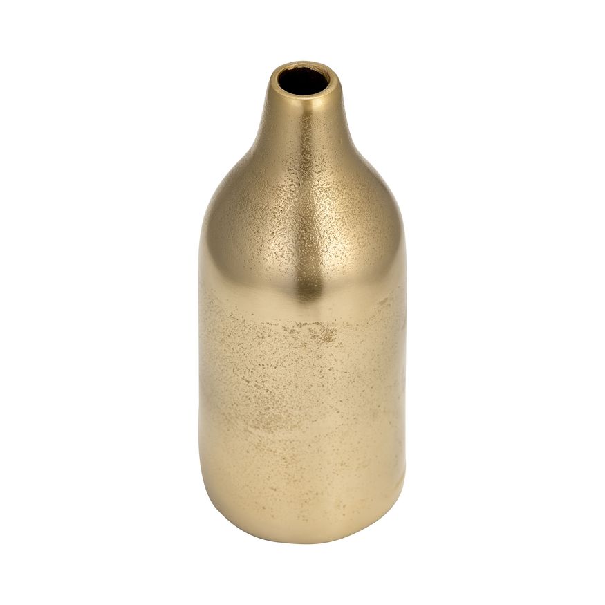 Sagebrook 9" Metal Bottle Vase - Gold