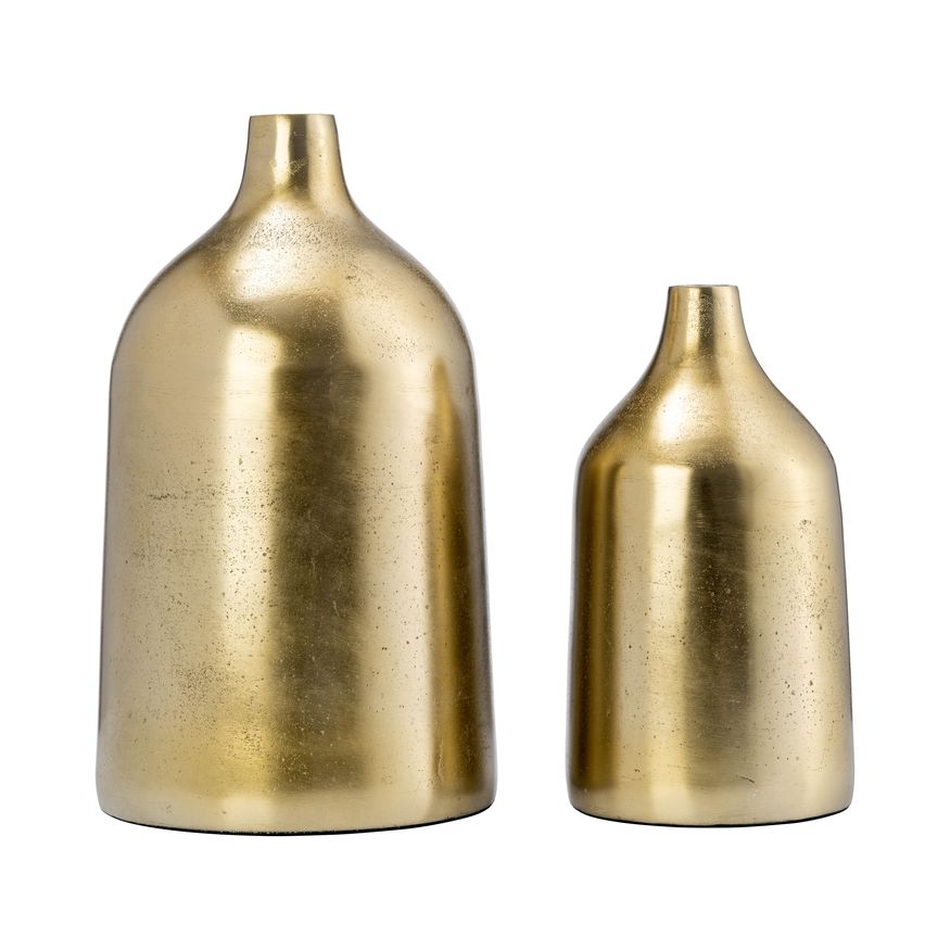 Sagebrook 9" Metal Bottle Vase - Gold