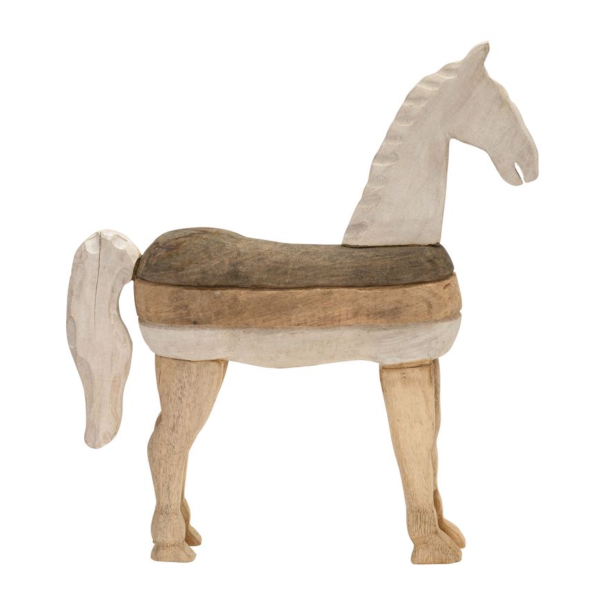 Sagebrook 19" Mango Wood Horse Sculpture