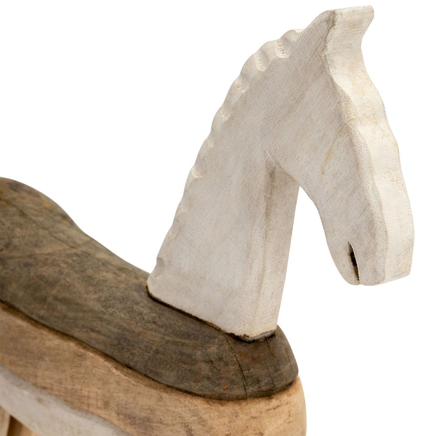 Sagebrook 19" Mango Wood Horse Sculpture - Light Brown