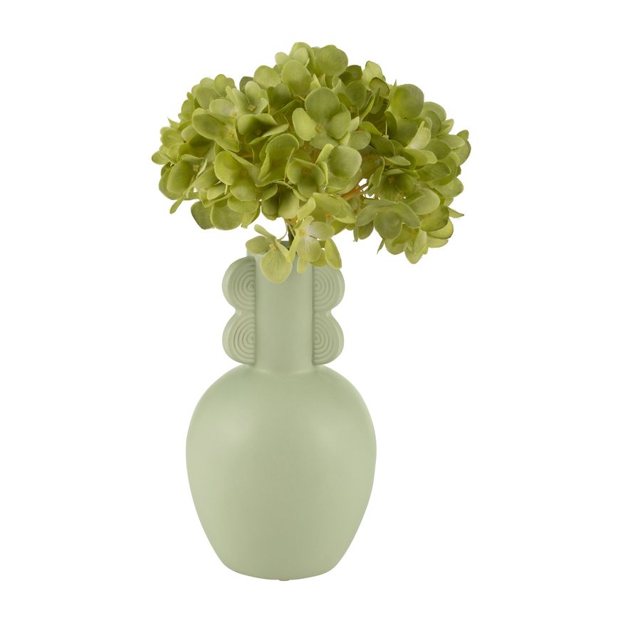 Sagebrook 9" Ceramic Eared Vase - Cucumber