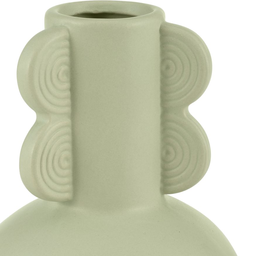 Sagebrook 9" Ceramic Eared Vase - Cucumber