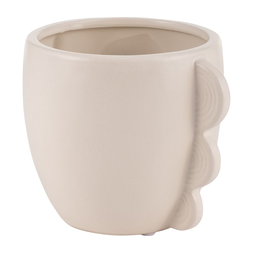 Sagebrook™ 5" Ceramic Eared Vase - Cotton