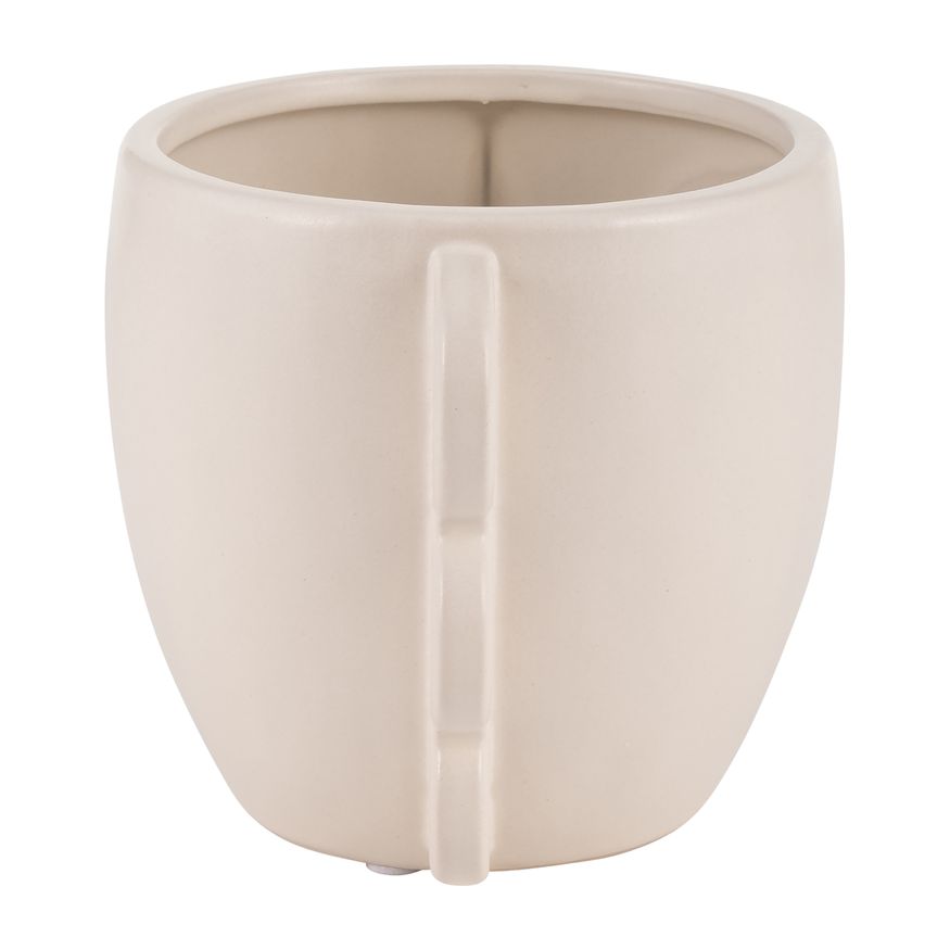 Sagebrook™ 5" Ceramic Eared Vase - Cotton