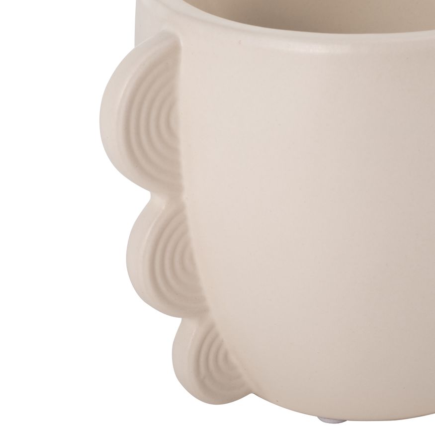 Sagebrook™ 5" Ceramic Eared Vase - Cotton