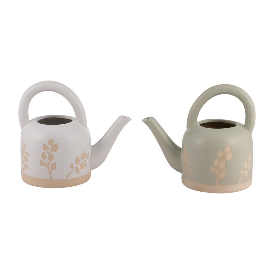 Sagebrook 7" Ceramic Watering Can - Ivory