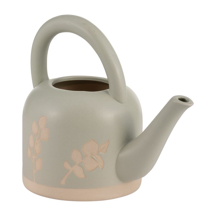 Sagebrook 7" Ceramic Watering Can - Cucumber