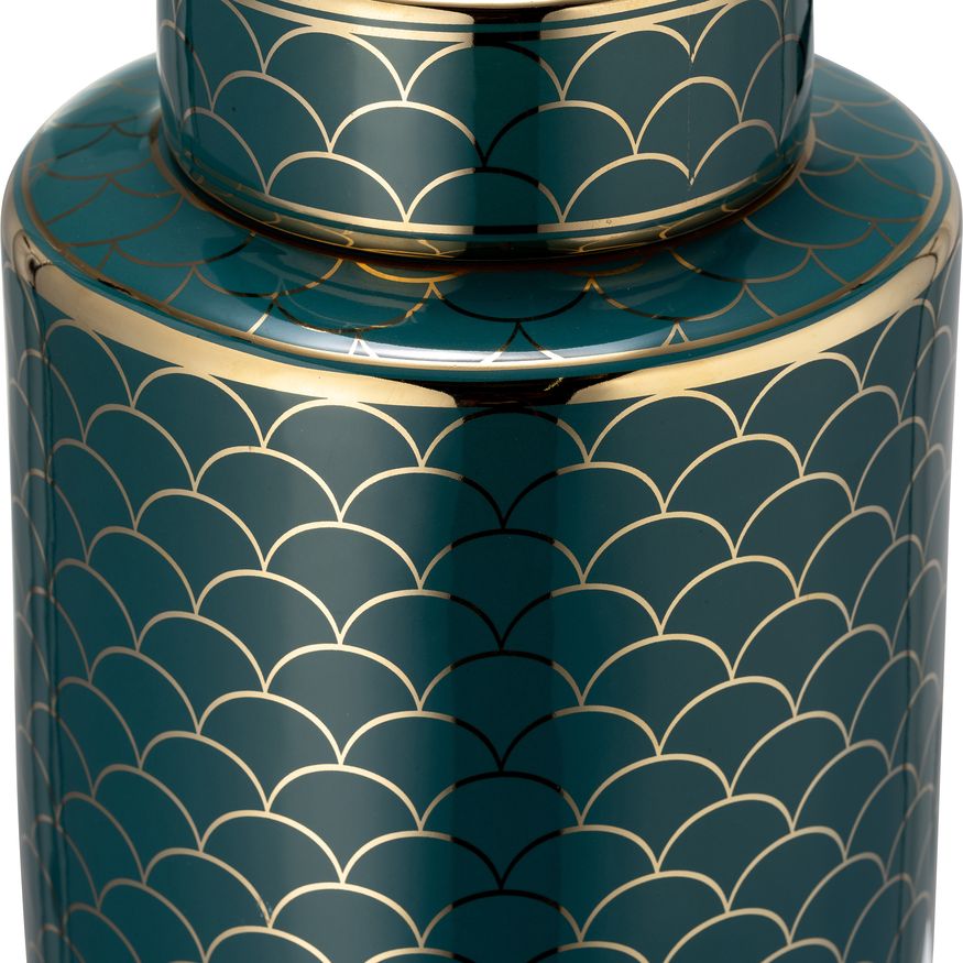 Sagebrook 16" Ceramic Crackle Jar With Lid - Gold