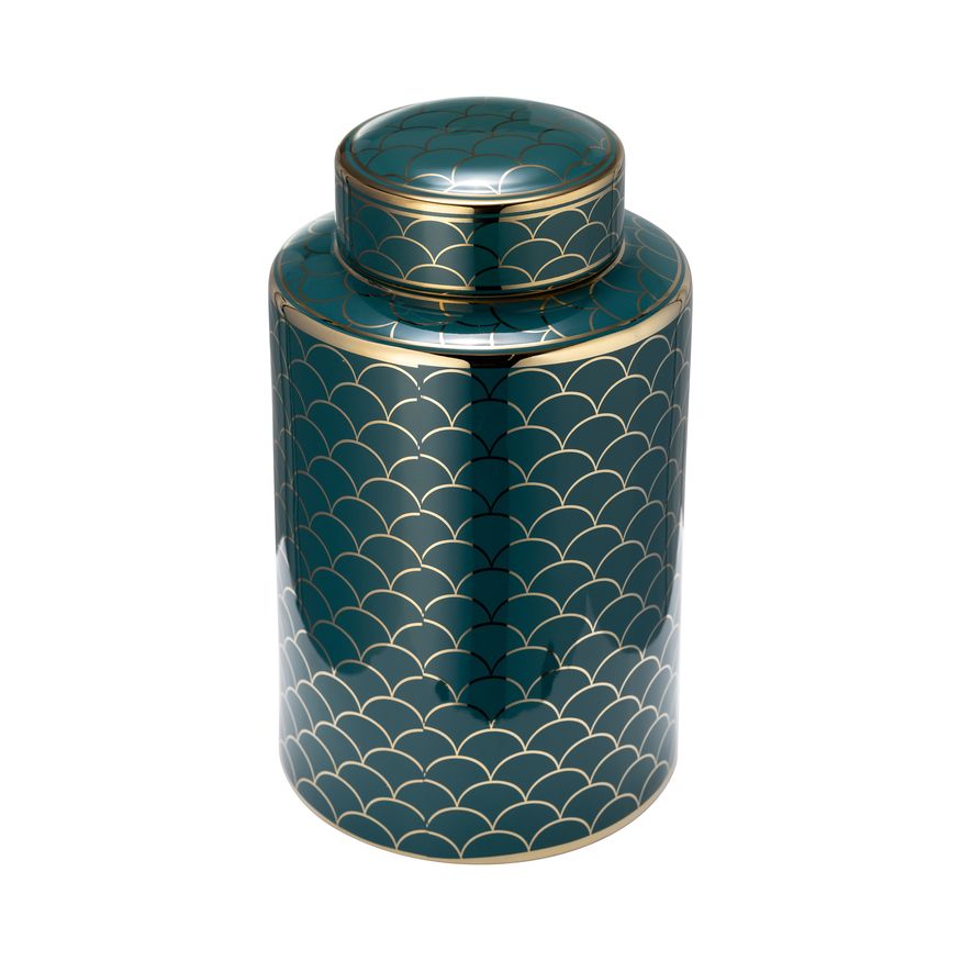 Sagebrook 16" Ceramic Honeycomb Jar With Lid