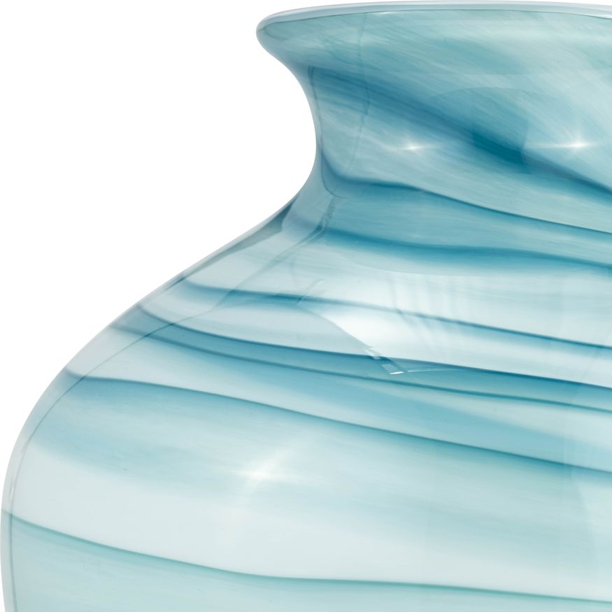 Sagebrook 10" Glass 2-tone Vase - Blue/White