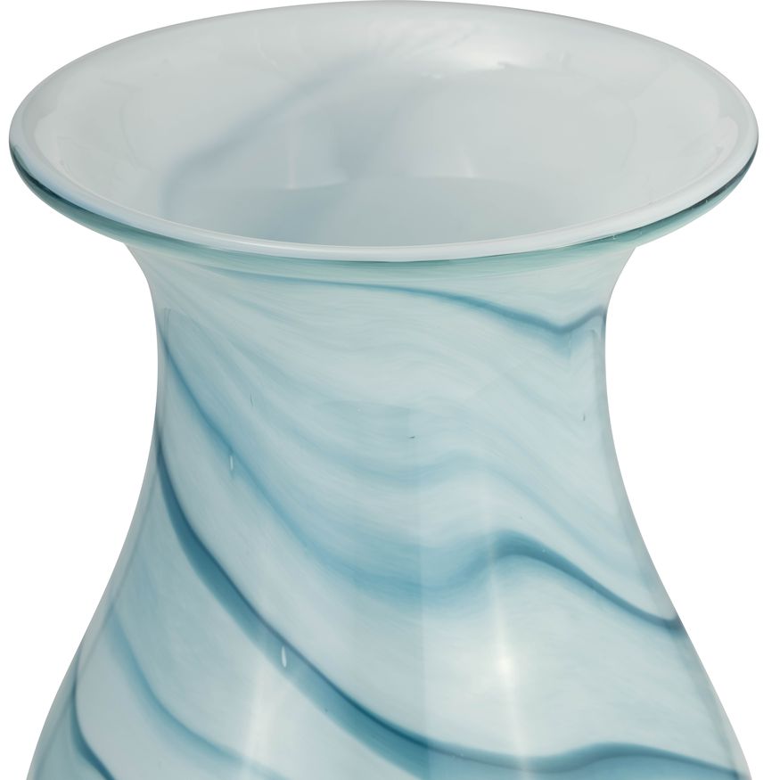 Sagebrook 11" Glass 2-tone Vase - Blue/White