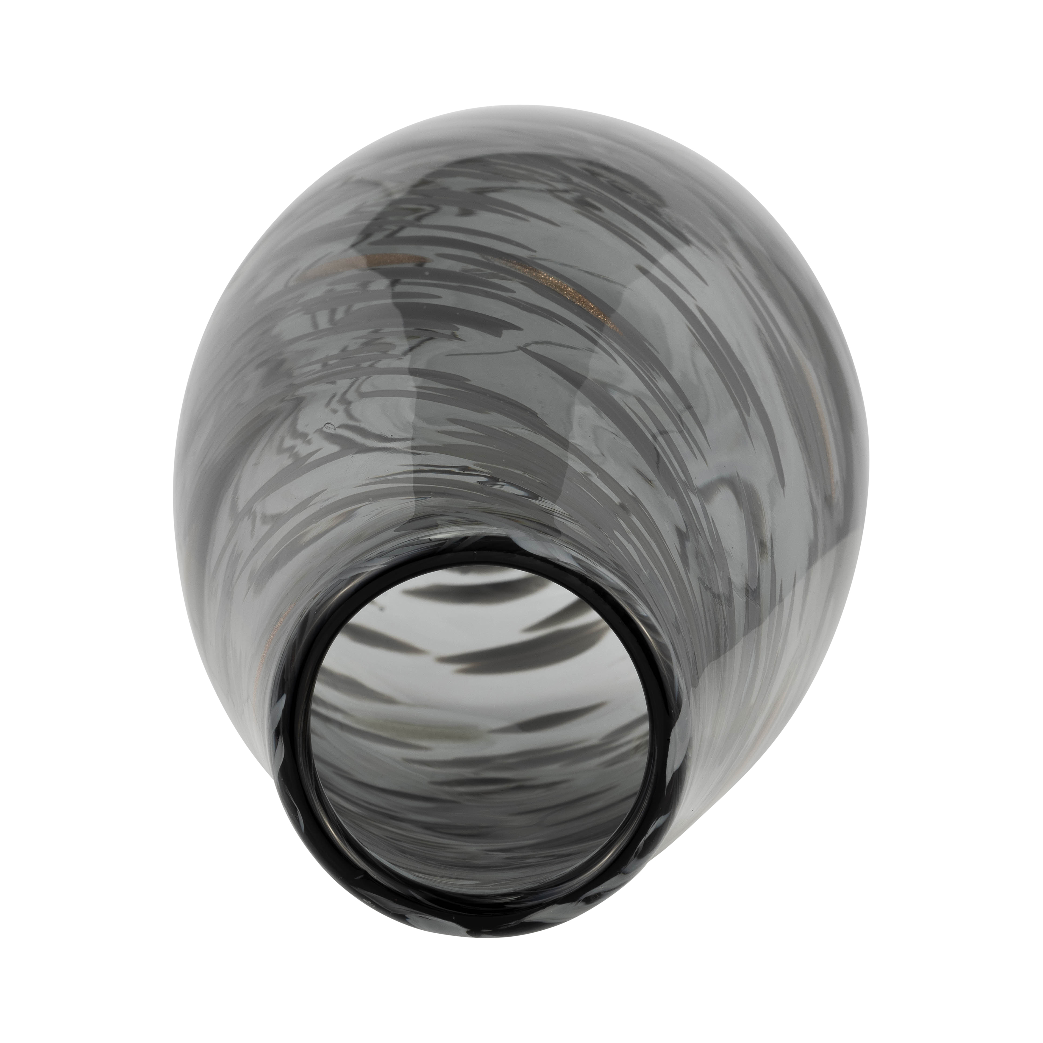 Sagebrook 15" Glass Swirl Vase - Black