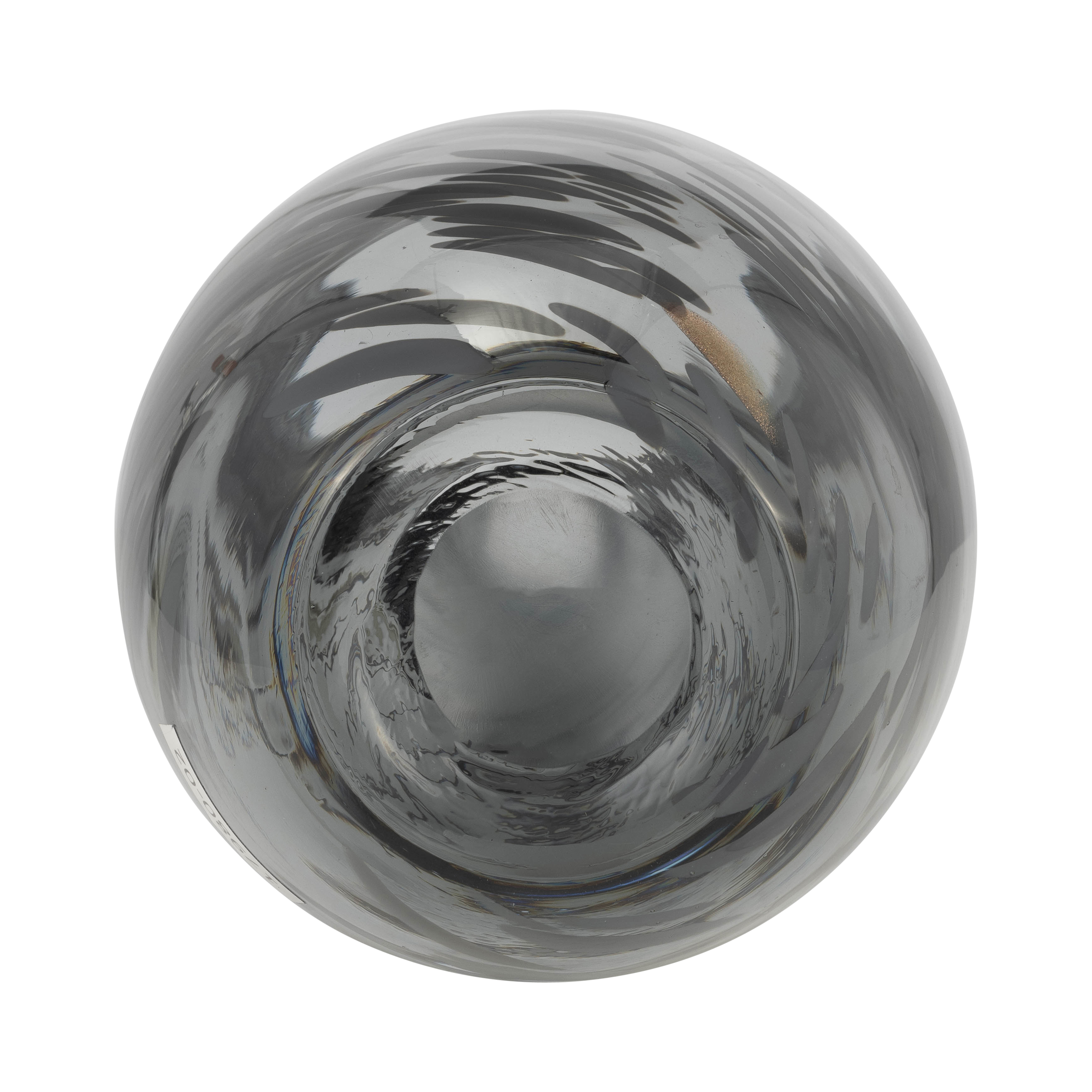 Sagebrook 15" Glass Swirl Vase - Black